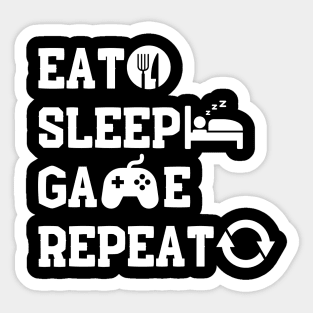 Gamerlife eat sleep game repeat Sticker